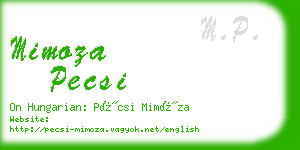 mimoza pecsi business card